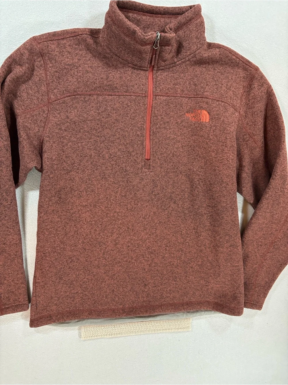 The North Face Men’s Half-Zip Fleece Pullover - heathered Brick Red L